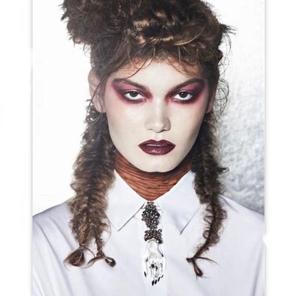 Alexis Bittar Coveteur Huge Hand Lucite pearls Gemstones One Statement Earring - Picture 2 of 16